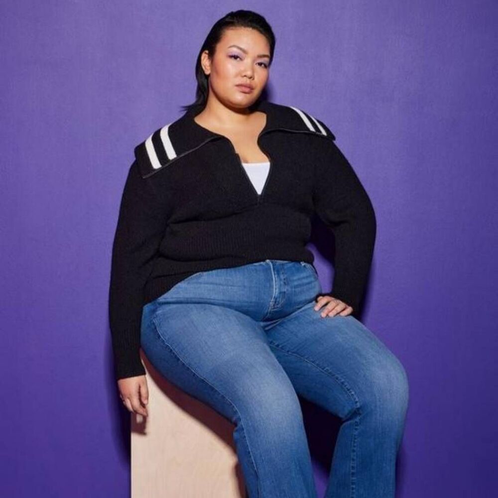 Torrid LoveSick Plus Size 1X 14-16 Shaker Half Zip Front Sweater